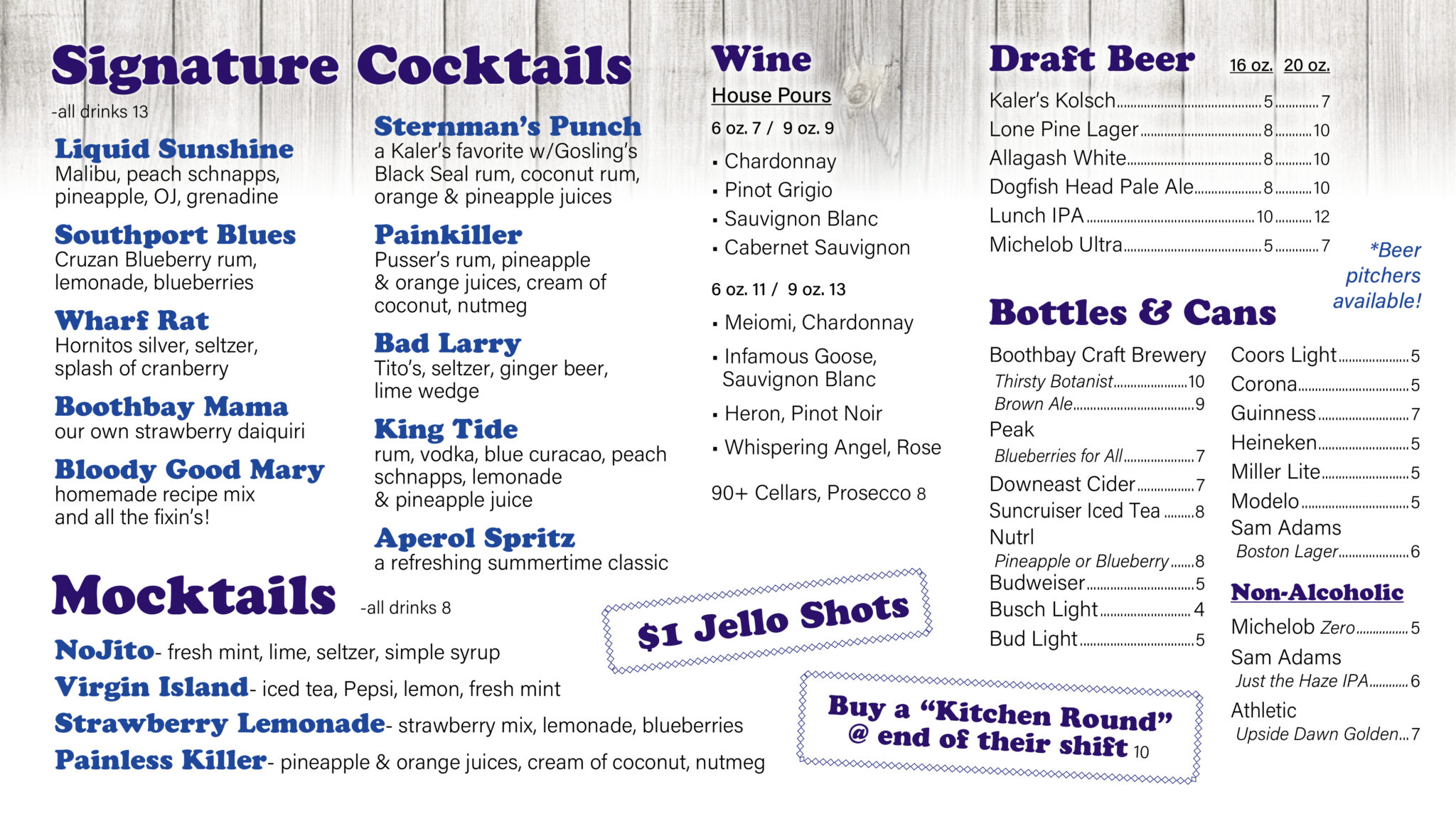 Kaler's Restaurant - Fresh Local Seafood - Boothbay Harbor, Maine